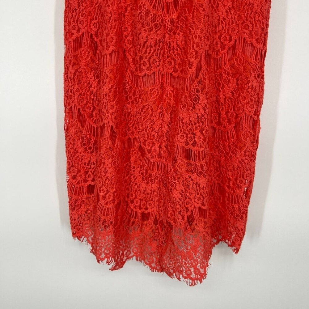 Free People Dress Coral Daydream Lace Mini Open Back Sleeveless NWT - Picture 10 of 12